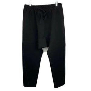 OAK NYC Scuba Pants M Mens Black Drop Crotch Cropped Pockets Techwear Hipster